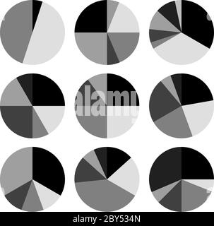 Pie Chart Icon Set Vector Illustration Stock Vector