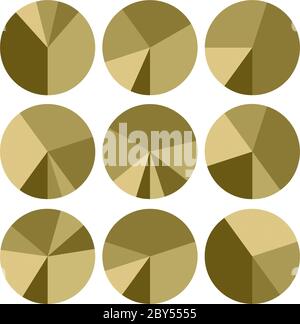 Pie Chart Icon Set Vector Illustration Stock Vector