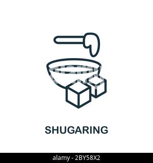 Shugaring icon. Simple element from cosmetology collection. Creative Shugaring icon for web design, templates, infographics and more Stock Vector