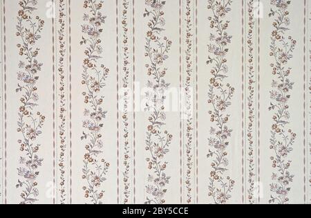 Old beige wallpaper for texture or background Stock Photo