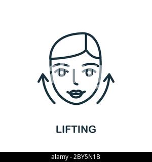 Lifting icon. Simple element from cosmetology collection. Creative Lifting icon for web design, templates, infographics and more Stock Vector