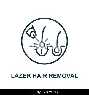 Laser Hair Removal icon. Simple element from cosmetology collection. Creative Laser Hair Removal icon for web design, templates, infographics and more Stock Vector
