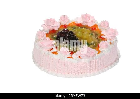wedding sweet cake with flower Stock Photo