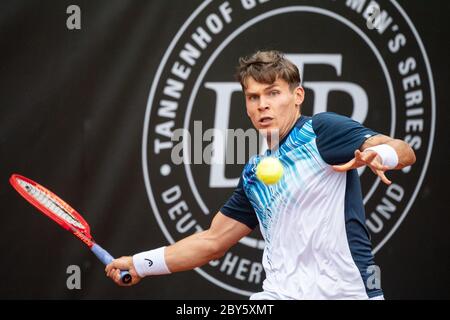 Daniel Masur of Germany in action against Alexander Shevchenko of ...