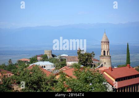 historical medieval city of Signagi in Kakheti region, Republic of Georgia, close to Tbilisi Stock Photo