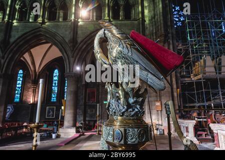 Sculpture in Cathedral Church of Saint Mary the Virgin of Scottish Episcopal Church in Edinburgh, capital of Scotland, part of United Kingdom Stock Photo