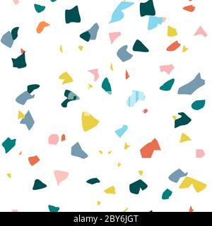 Terrazzo seamless pattern. Abstract background Stock Vector