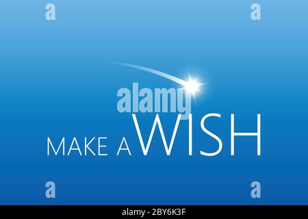 make a wish with falling star in the sky vector illustration EPS10 Stock Vector