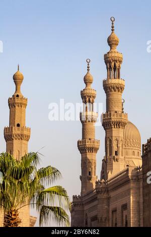 minarets of Masjid al-Rifa'i, Cairo, Egypt Stock Photo
