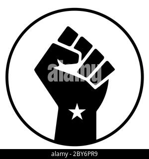 Black Lives Matter (BLM) graphic illustration for use as poster to raise awareness about racial inequality. police brutality and prejudice against Afr Stock Vector