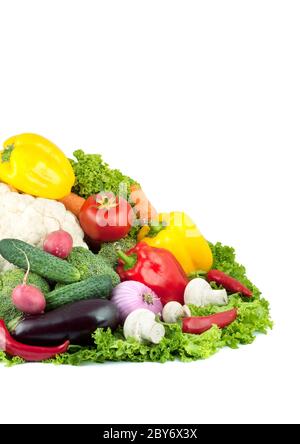 Assorted fresh vegetables isolated on white background Stock Photo - Alamy