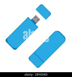Flash drive USB. Memory for the computer. Flat style Stock Vector