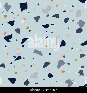 Terrazzo seamless pattern. Abstract background Stock Vector