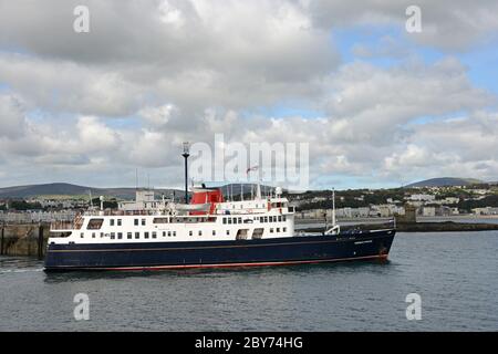 HEBRIDEAN PRINCESS departing from the Victoria Pier, Douglas, Isle of Man Stock Photo