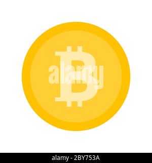 Bitcoin icon sign payment symbol. Colored. Cryptocurrency logo. Illustration isolated on white background Stock Vector