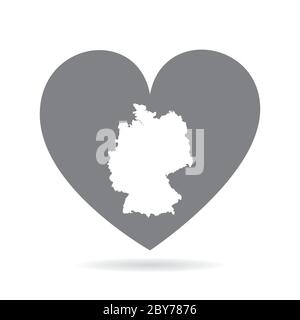 Germany 3D map with green recycle sign. 3D Rendering Stock Vector