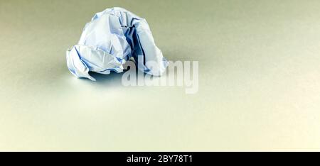 Blank white crumpled and creased paper poster texture background Stock Photo