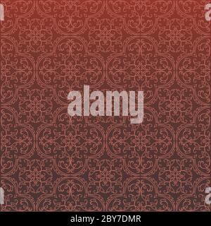 Seamless Damask Background Pattern Design and Wallpaper Made of Turkish Texture Ceramic Tiles in Vector Stock Vector