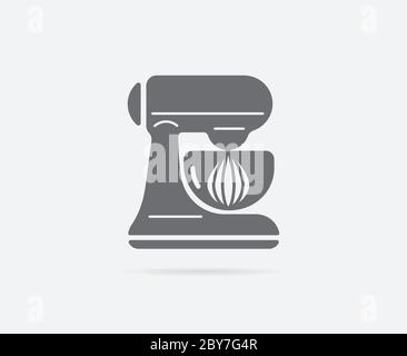 Planetary Mixer with Bowl Vector Element or Icon, Illustration Ready for Print or Plotter Cut or Using as Logotype with High Quality Stock Vector