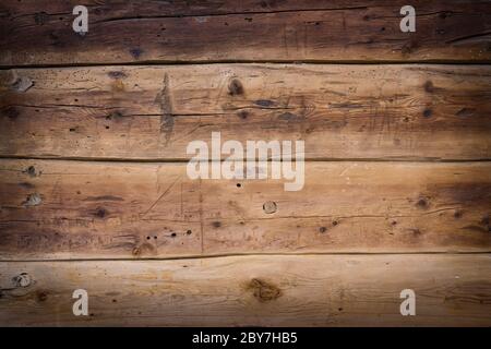 Rustic wood planks background with nice vignetting Stock Photo