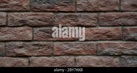 Brown hand made brick, loft. Qualitative background or texture for best projects. Stock Photo
