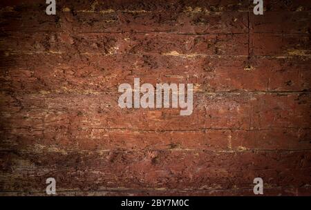Rustic red brown wood planks background with nice vignetting Stock Photo
