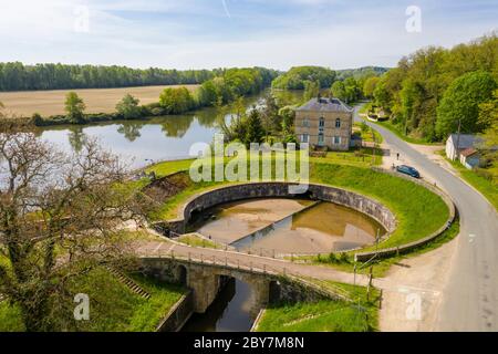 France, Cher, Berry, Apremont-sur-Allier, labelled Les Plus Beaux Villages de France (The Most beautiful Villages of France), round Lorrains Lock and Stock Photo