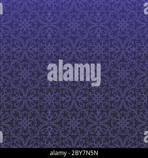 Seamless Damask Background Pattern Design and Wallpaper Made of Turkish Texture Ceramic Tiles in Vector Stock Vector