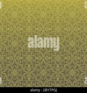 Seamless Damask Background Pattern Design and Wallpaper Made of Turkish Texture Ceramic Tiles in Vector Stock Vector