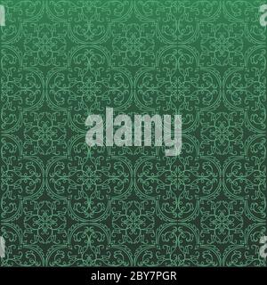 Seamless Damask Background Pattern Design and Wallpaper Made of Turkish Texture Ceramic Tiles in Vector Stock Vector