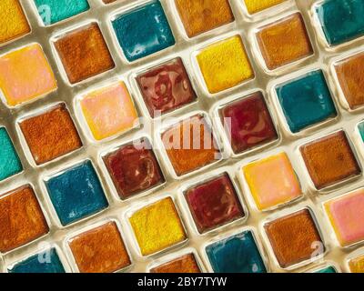 Abstract orange white grey squares with slate gray background Stock ...