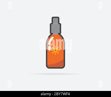 Vector Illustration of Sunscreen can be used as Logo or Icon Stock Vector