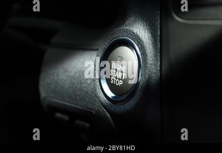 Start engine button Stock Photo