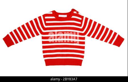 orange striped sweater for children Stock Photo