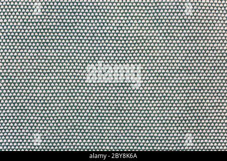 Macro close up on green and white polyester cotton weave Stock Photo
