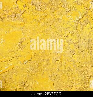 grunge yellow wall Stock Photo