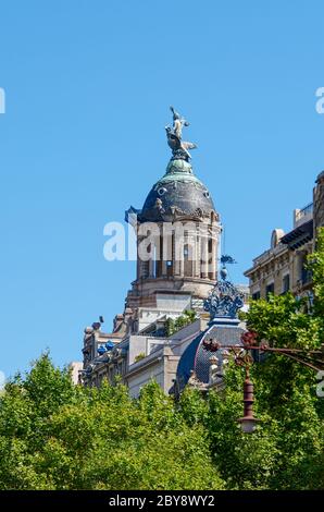 Detail of a building in Barcelona Spain Stock Photo