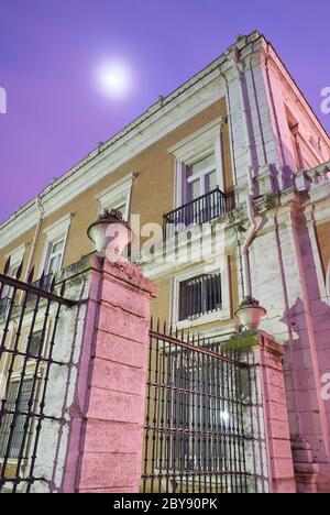 north wing of the royal palace of Aranjuez, Madrid at dusk. Spain Stock Photo