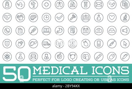 Medicine Health Vector Symbols Icons Can Be Used as Logotype Element or Icon, Illustration Ready for Print or Plotter Cut or Using as Logotype with Hi Stock Vector