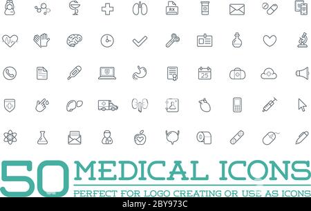 Medicine Health Vector Symbols Icons Can Be Used as Logotype Element or Icon, Illustration Ready for Print or Plotter Cut or Using as Logotype with Hi Stock Vector