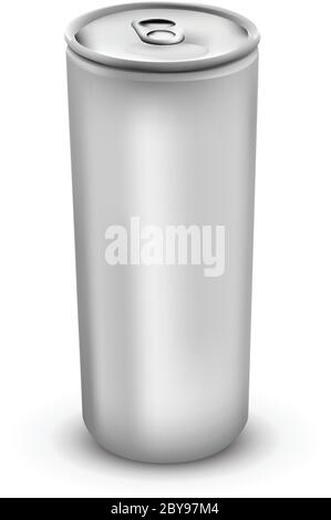 Vector Blank White Foil Food Packaging llustration Isolated Mock Up Template Package Ready For Custom Design Stock Vector