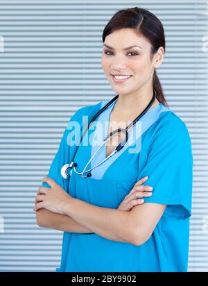 Self-assured female doctor looking at the camera Stock Photo