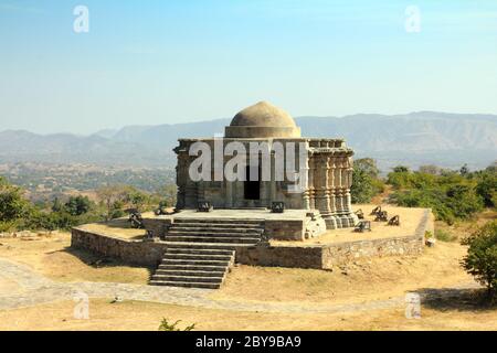 jain temple in kumbhalgarh fort Stock Photo