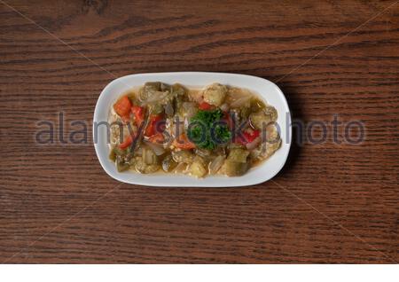 Kizartma, Turkish kitchen food, fried vegetables with ...