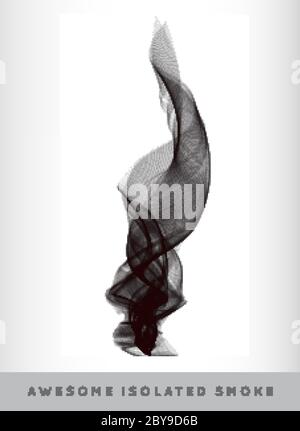 Vector Realistic Cigarette Smoke or Fog or Haze with Transparency Isolated can be used with any Background Stock Vector