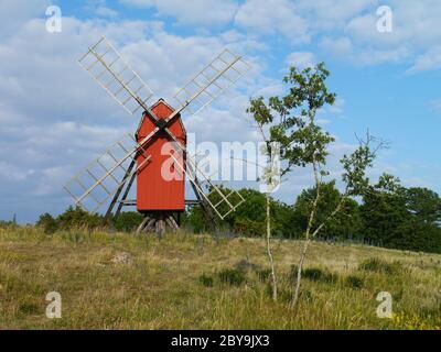 windmill in sweden Stock Photo