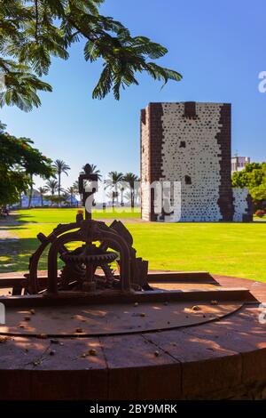 Tower Torre del conde in San Sebastian - La Gomera Island - Canary Stock Photo