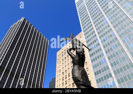 The Phoenix sculpture by Gamba Quirino, Woodruff Park,Atlanta,Georgia,USA Stock Photo