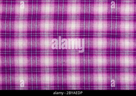 Purple cloth, checkered background Stock Photo