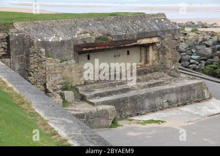Omaha Beach landing site in northern France Stock Photo